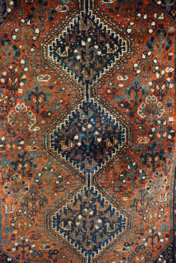 Colorful oriental carpet knotted by hand 190x130cm