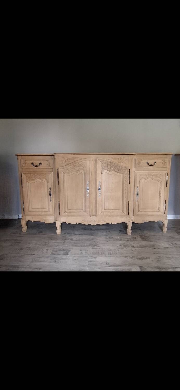 Rustic oak airbrushed sideboard