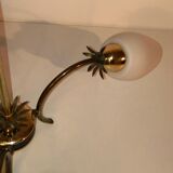 Vintage chandelier with 3 opaline globes