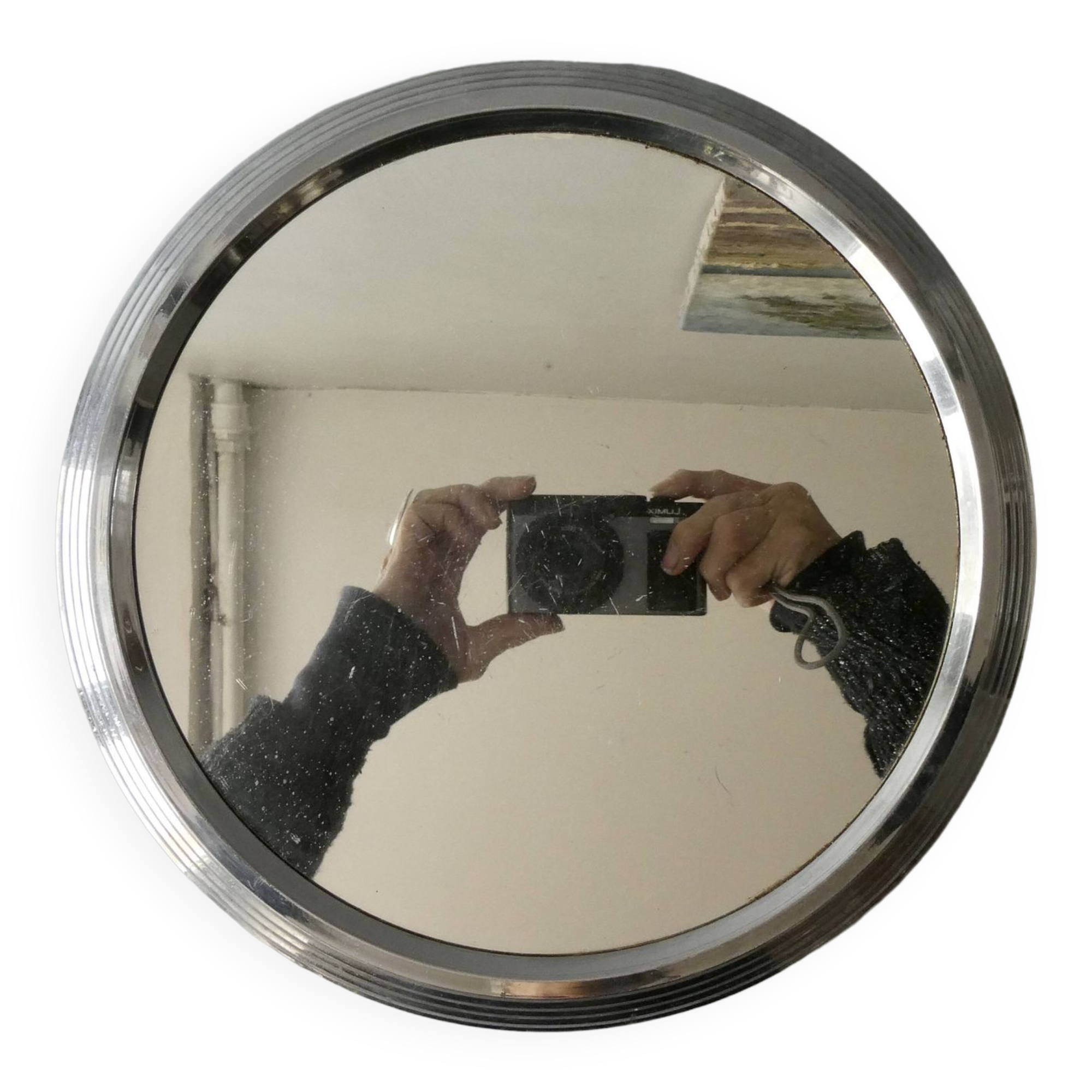 Mirror with aluminum tower, Art Deco