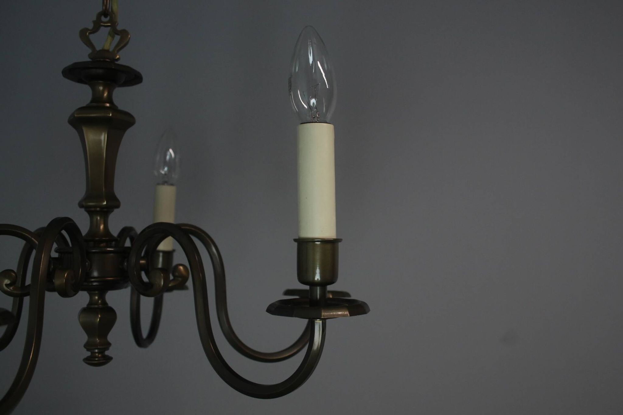 Vintage six-arm chandelier, 1970's.
