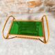 Rattan magazine holder, glass top