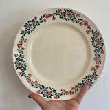 Set of 8 flat plates vintage model Cécile de HBCM