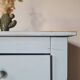 Handcrafted blue chest of drawers.