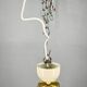 1970s NAPAKO Space Age Brass and Cream Pendant Light, Czechoslovakia
