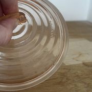 Sucrier en verre rose
