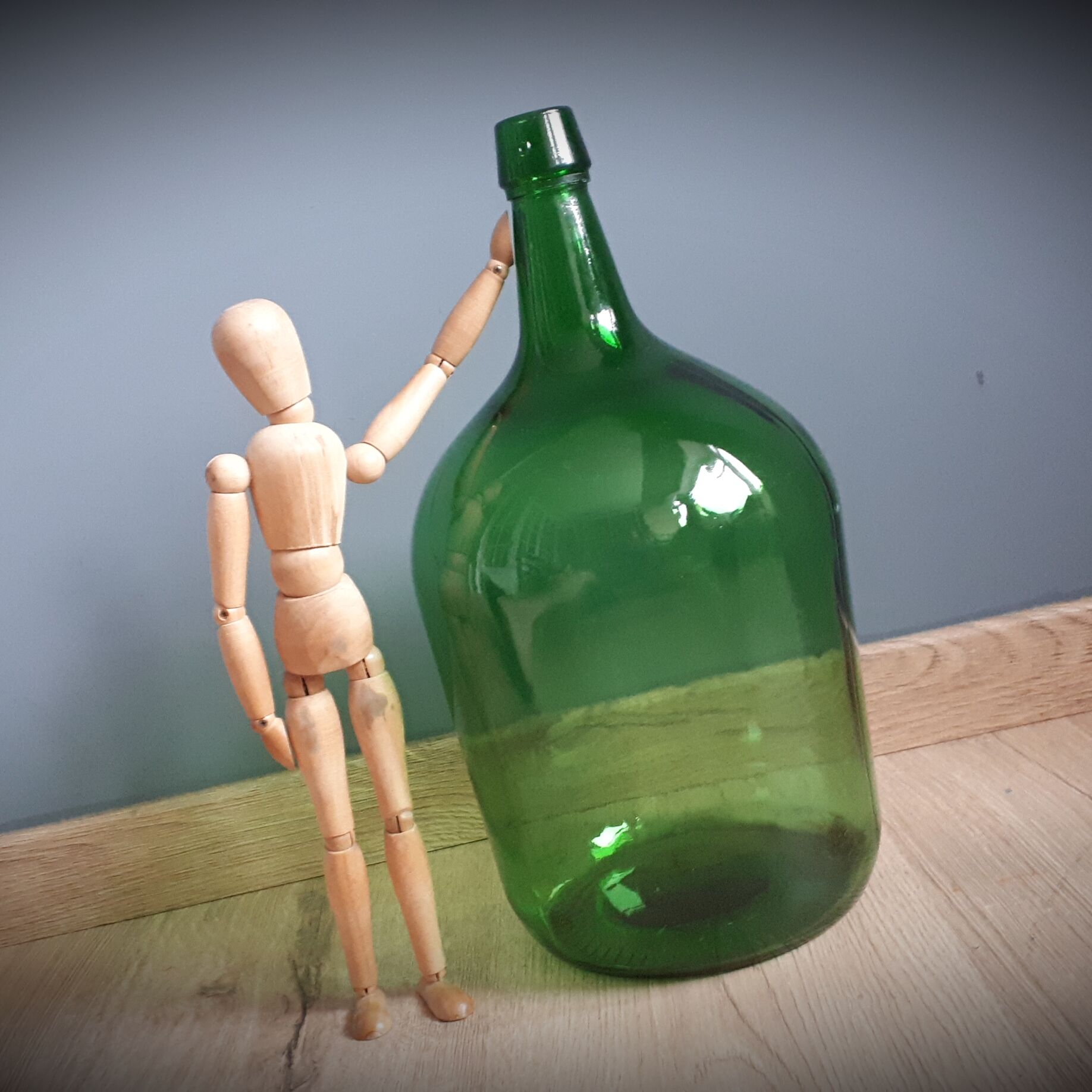 Old demijohn Green 5L