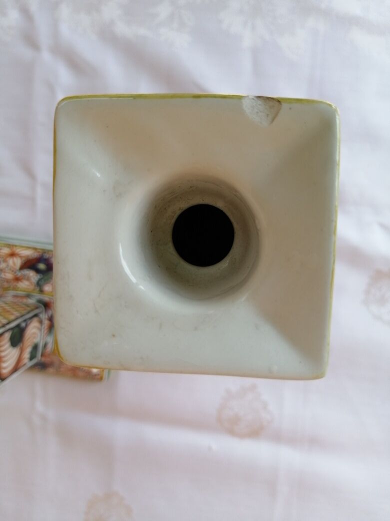 Pair of hand-painted porcelain chandeliers Portugal