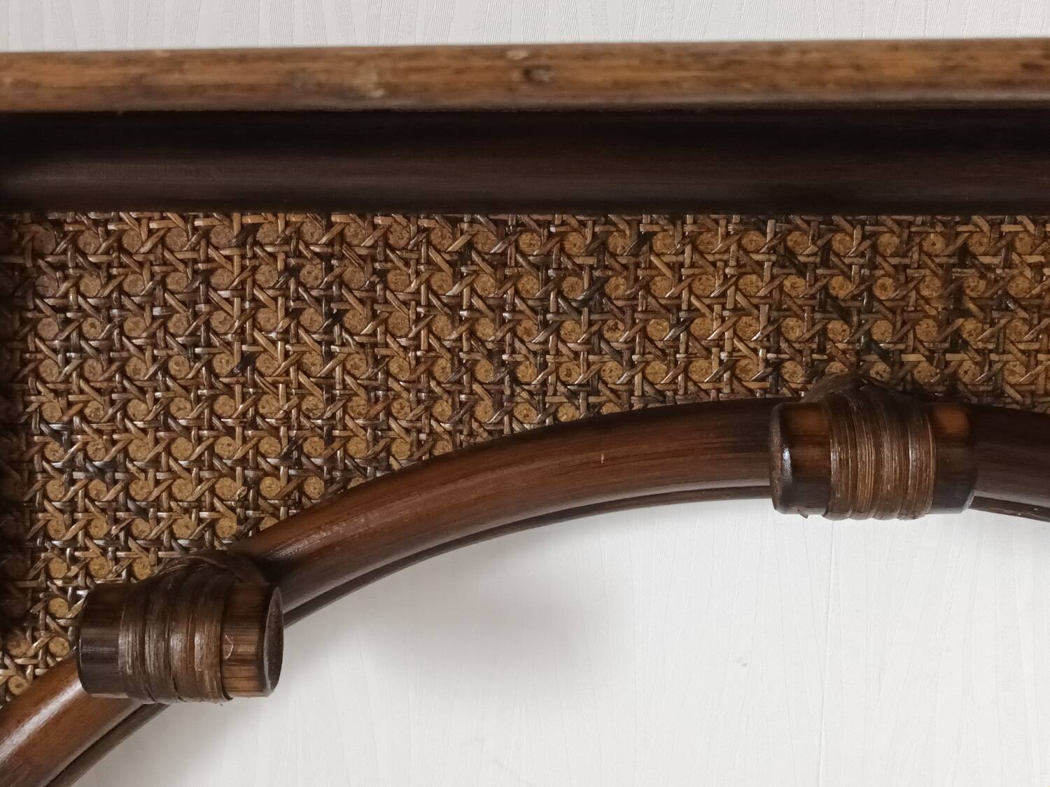 Vintage bamboo wall coat rack