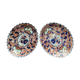 Pair of small oval dishes forming Japanese Imari porcelain raviers