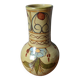 Handcrafted ceramic vase with floral decoration, Portuguese craftsmanship.