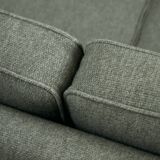 Mid-Century Cherry Wood Three-Seater Sofa