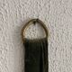 Vintage 1960 witch's eye mirror with green ribbon - 20 x 67 cm