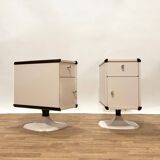Pair of 70s tulip bedside tables