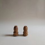 Salière et poivrier en bois