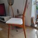 Vintage chair 1960 fabric buckle