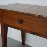 Table d'appoint ancienne en bois fruitier de style rustique français, XIXe siècle