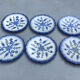 6 dessert plates with Quimper bleu décor by P.Fouillen