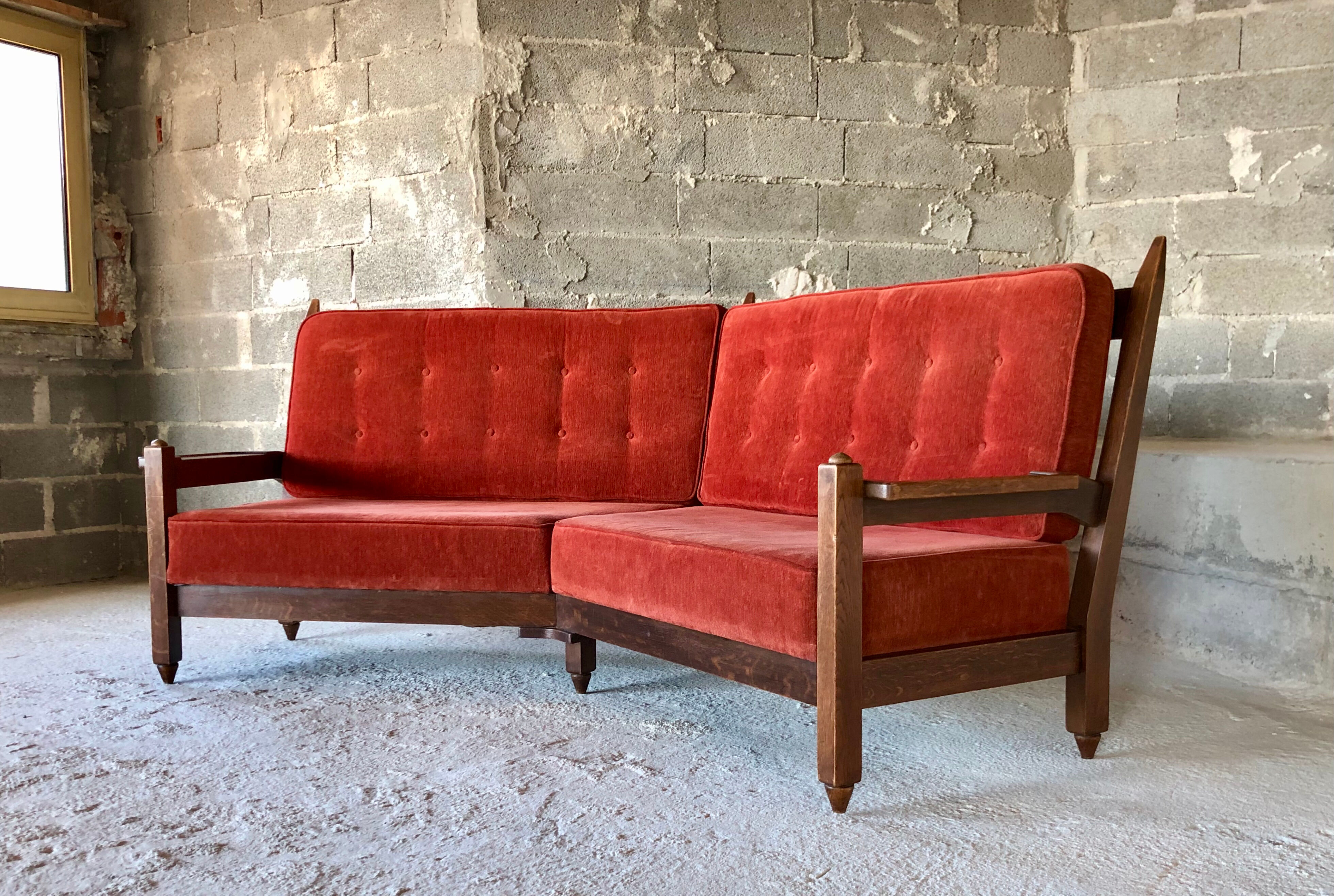 Corner sofa by Guillerme and Chambron for Your home, France 60s