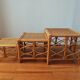 Tables gigognes en rotin et cannage – Esprit Riviera – Vers 1970/80