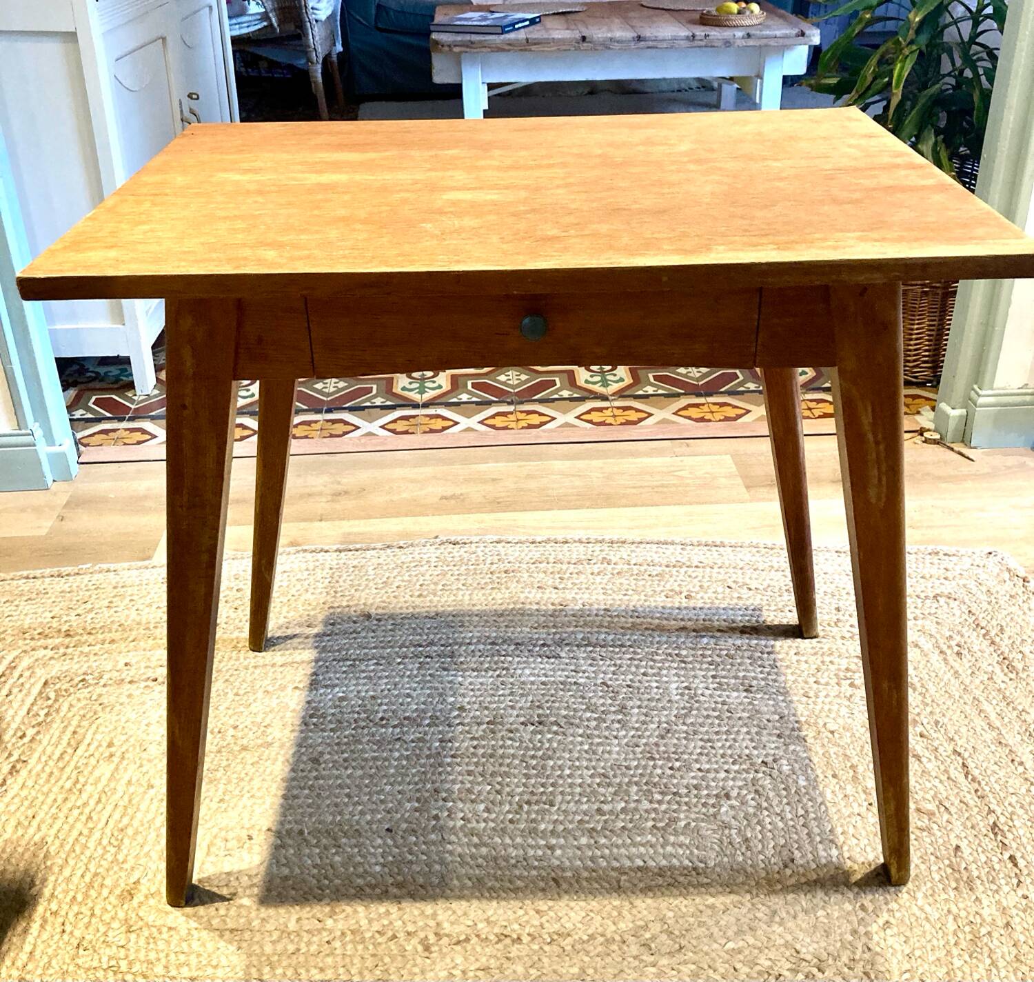 Vintage compass foot desk