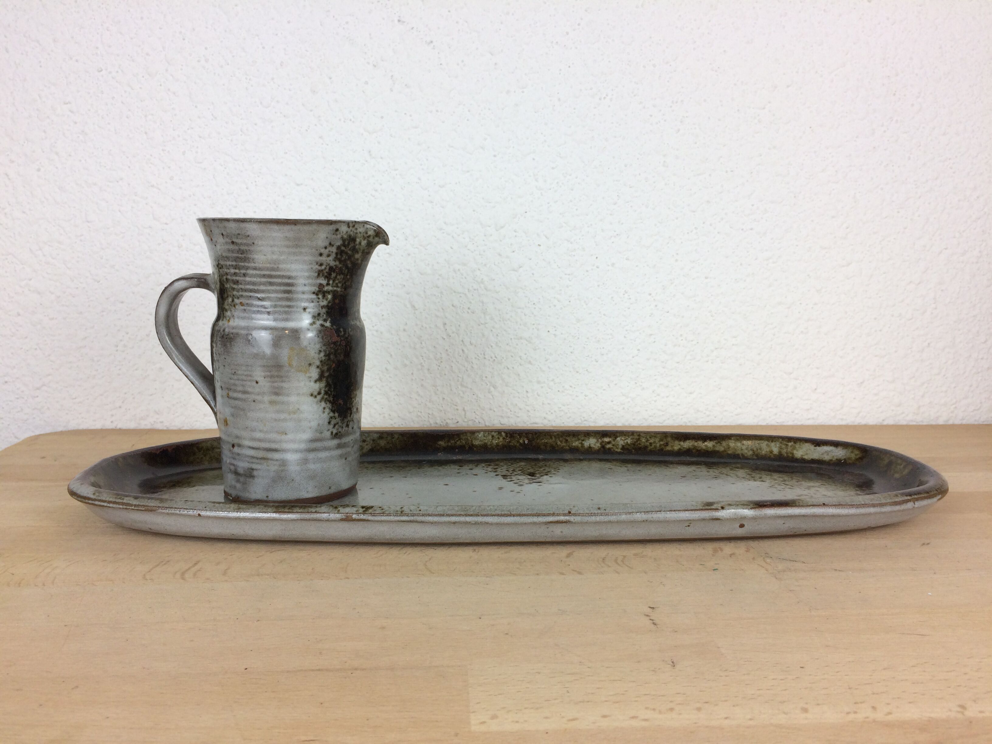 Flat set and pitcher CAB vintage ceramic