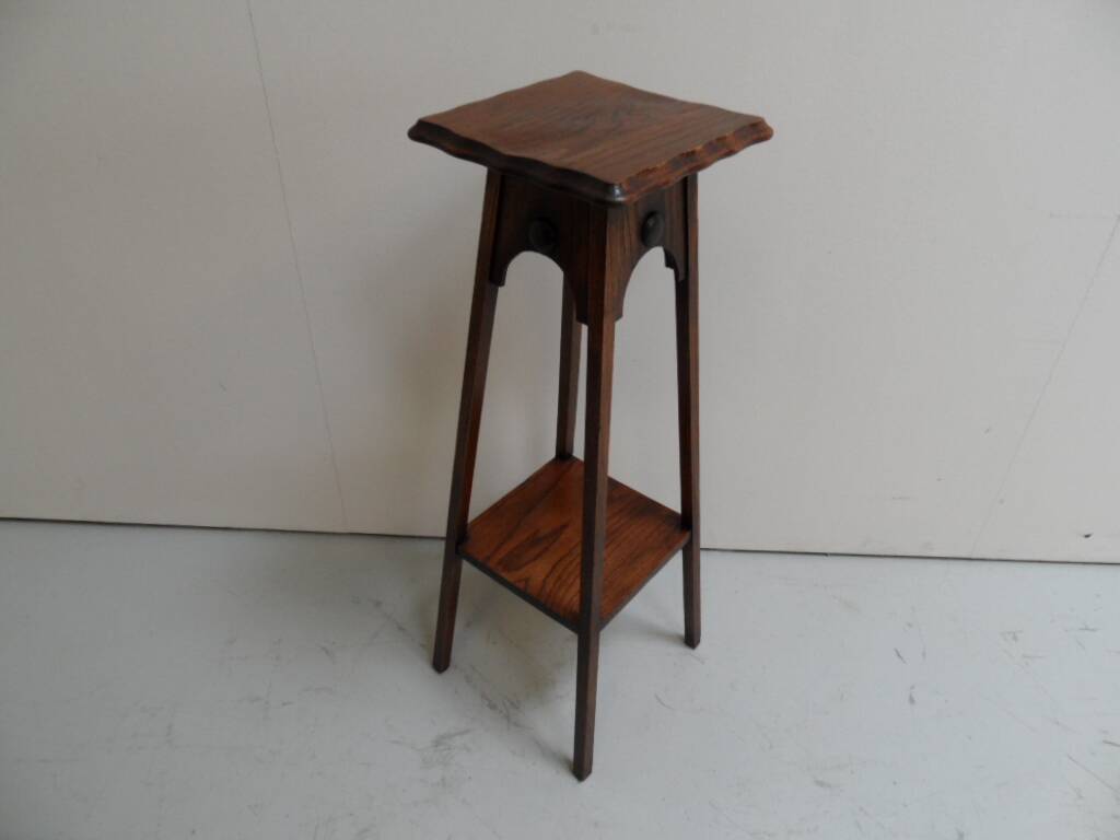 Art Nouveau oak sidetable