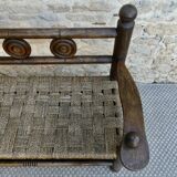 Wooden and rope bench, 1950s, Dudouyt