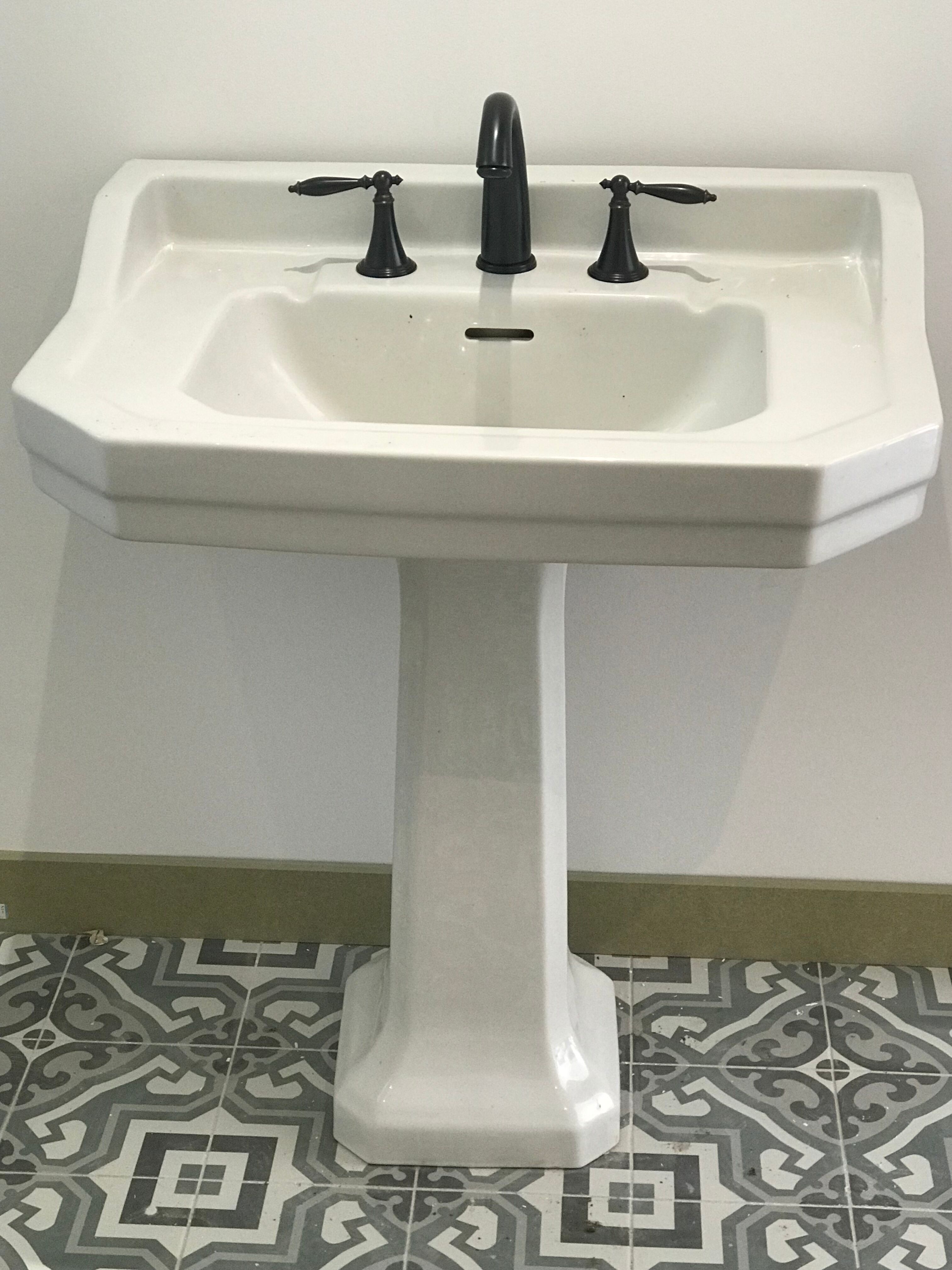 Old ceramic washbasin