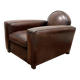 Leather club armchair