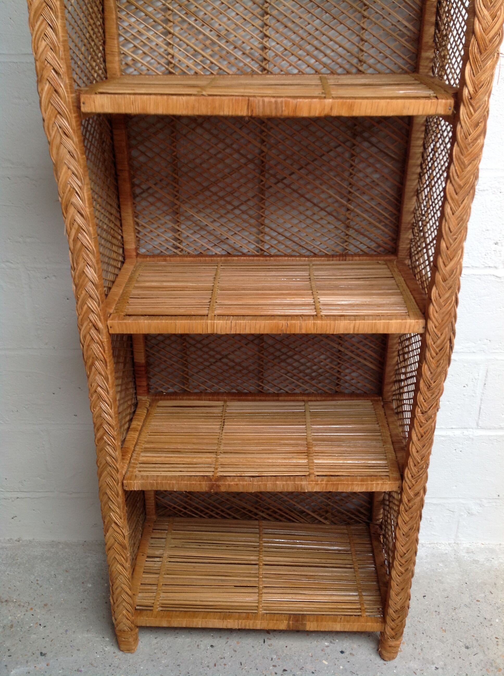 Vintage rattan shelf