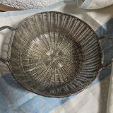 Antique silver metal wire basket