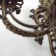 Pair of Heavy Victorian Bronze Triple Wall Sconces Griffin & Flower Detail