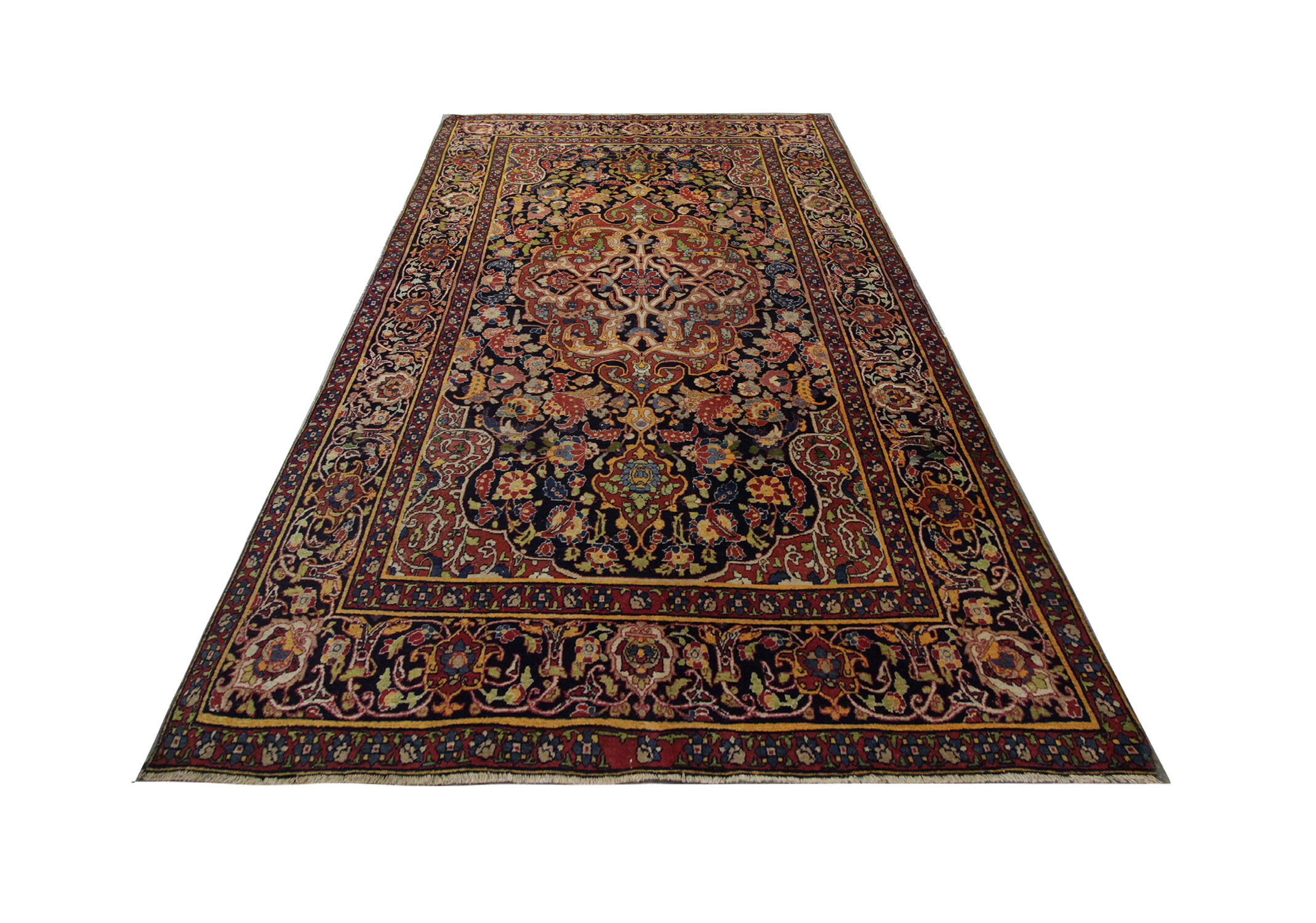 Antique persian wool farahan rug 135x230cm