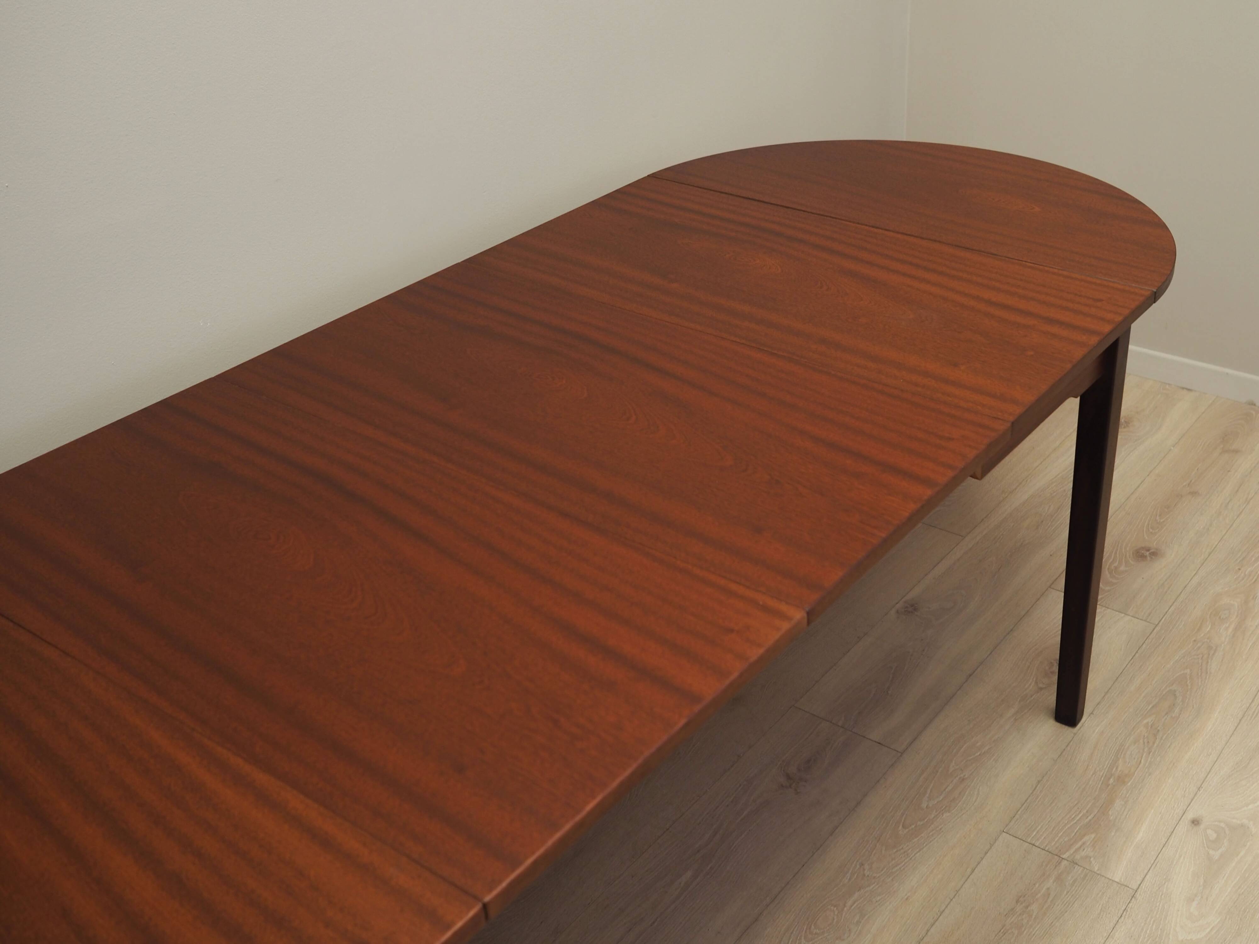 Mahogany table, Danish design, 1970s, production: Denmark