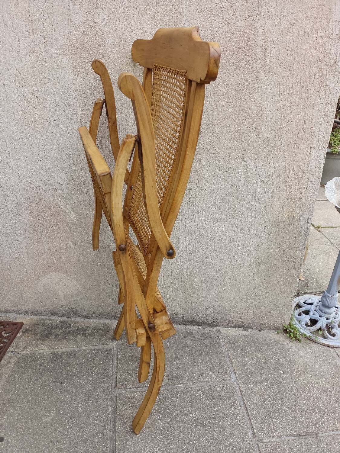 Cane deckchair year 1930