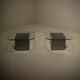 Pair of Mirrored Glass Coffee Tables 1980s