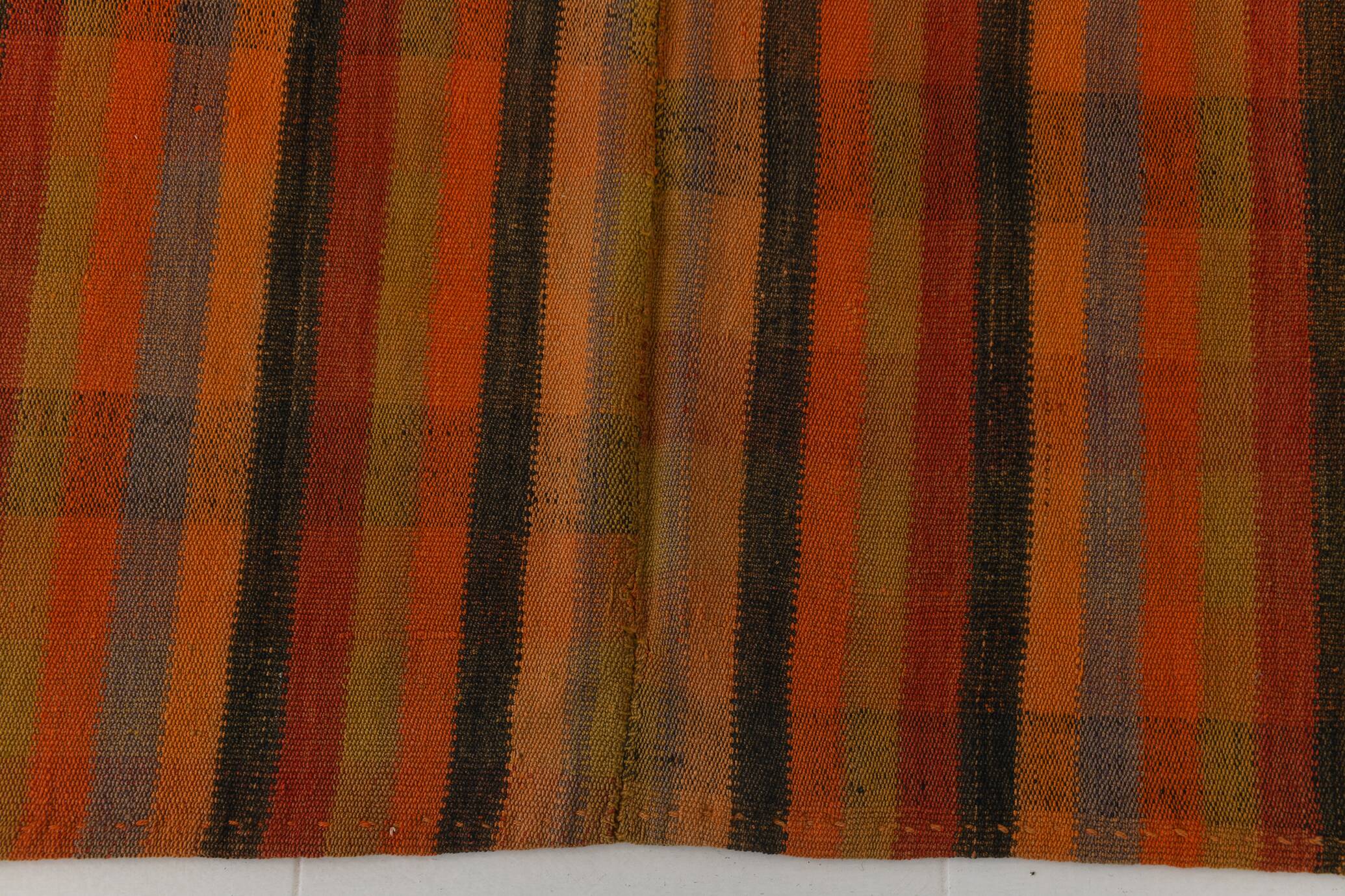 7x8 Burnt Red Area Kilim Rug, 200x240Cm Anatolian Kilim Rug