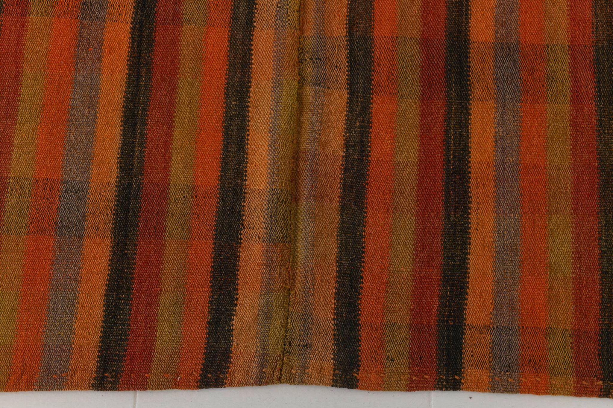7x8 Burnt Red Area Kilim Rug, 200x240Cm Anatolian Kilim Rug