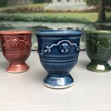 3 egg cups anduze vase