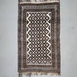 Vintage Persian Luri Gabbeh Rug 245x138 cm medium, shabby chic Red