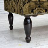 1930s, Danish 2-seater drop arm daybed/sofa, green furniture velour.