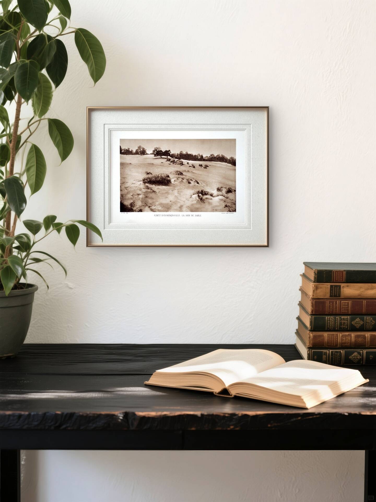 Ermenonville, the sea of sand. Photo board printed in 1934.