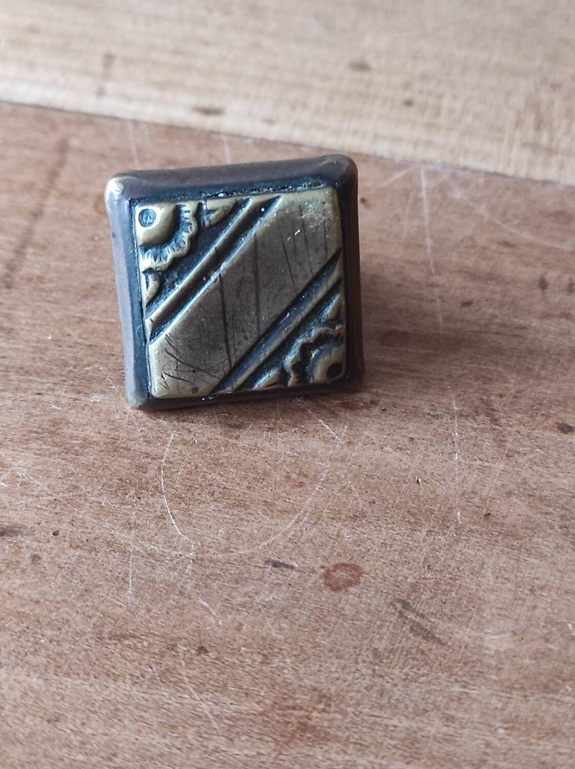 Art Deco style metal furniture handle