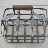 Galva basket with 6 bottles wooden handle