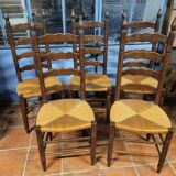 Set of 5 Picardy dining room chairs