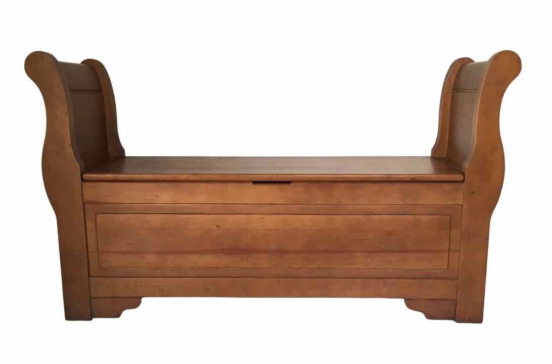 Trunk bench 2 places, cherry wood