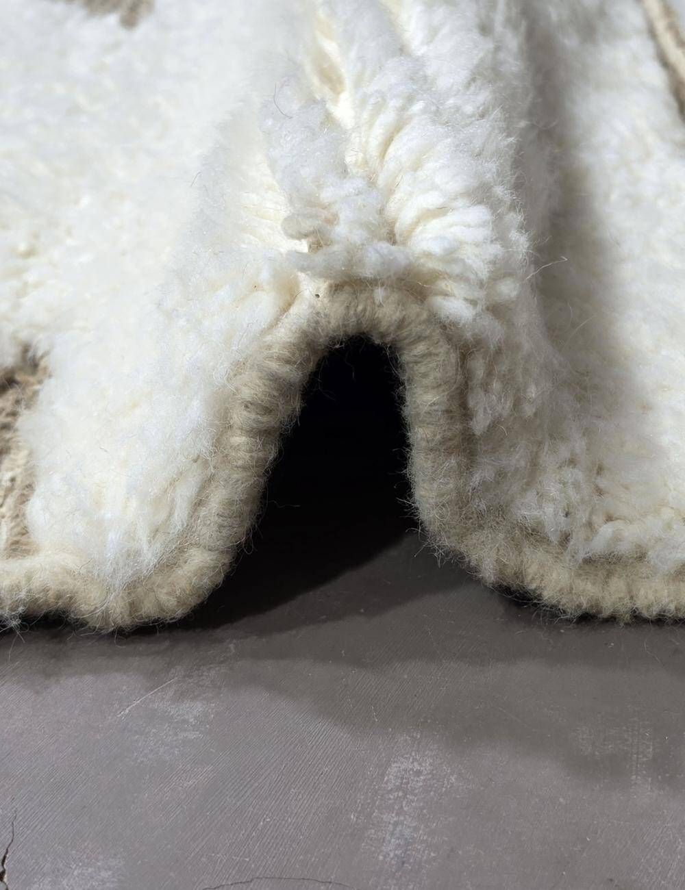 Tapis Blanc Contemporain Berbère - 294 x 237 cm