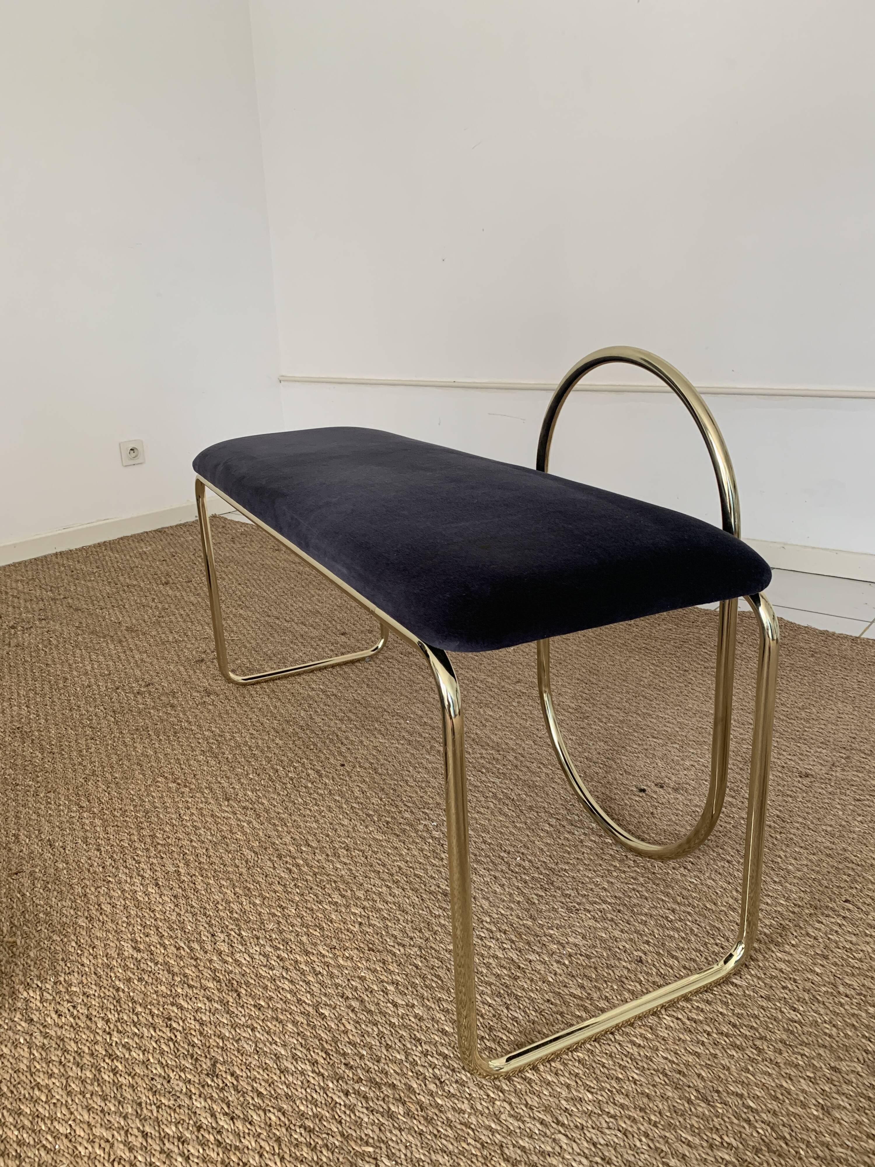 Angui aytm bench - anthracite velvet