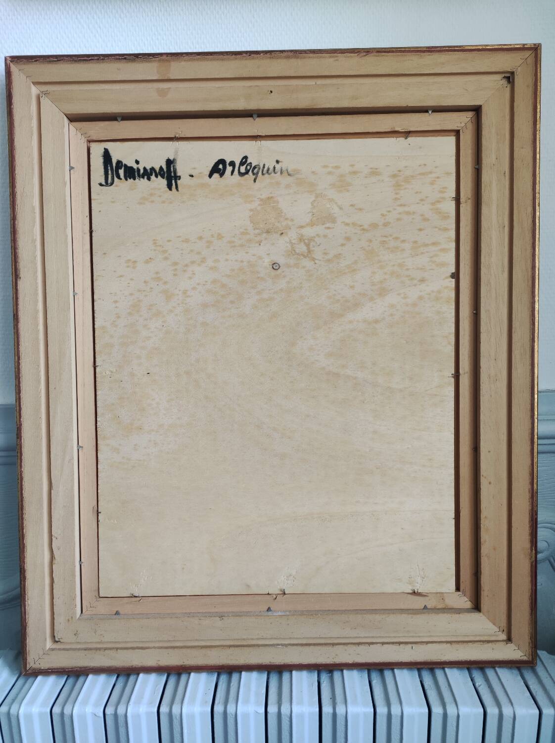 Oil on panel by Demianoff, the harlequin